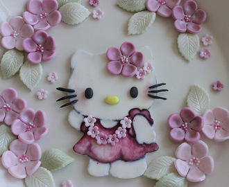 Hello Kitty -koriste + kukat