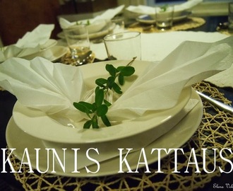 Kaunis kattaus: Lingonberry on white