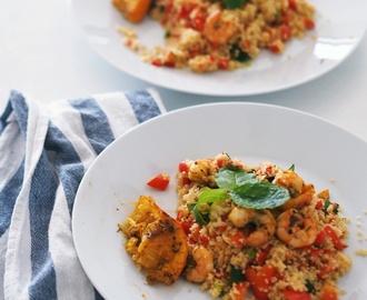 MOROCCAN RAINBOW CUSCUS & SHRIMPS