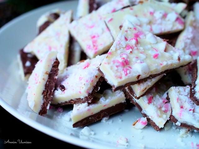 Peppermint Bark - DIY Piparminttusuklaalevy