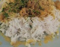 Curry-valkosipulikanaa ja basmati riisiä