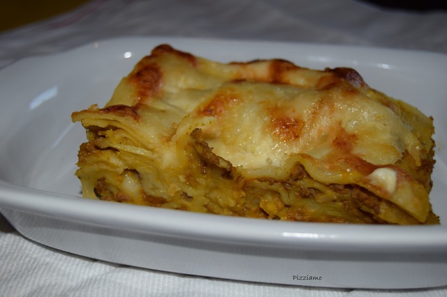 Lasagne al ragù bianco con zucca  - valkoinen jauheliha-kurpitsalasagne