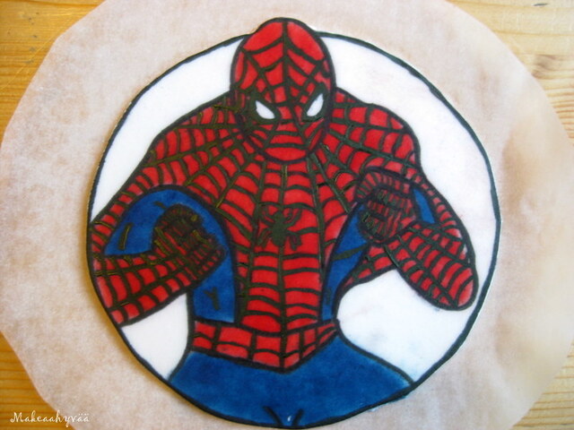 Spiderman - maalattu kakkukuva