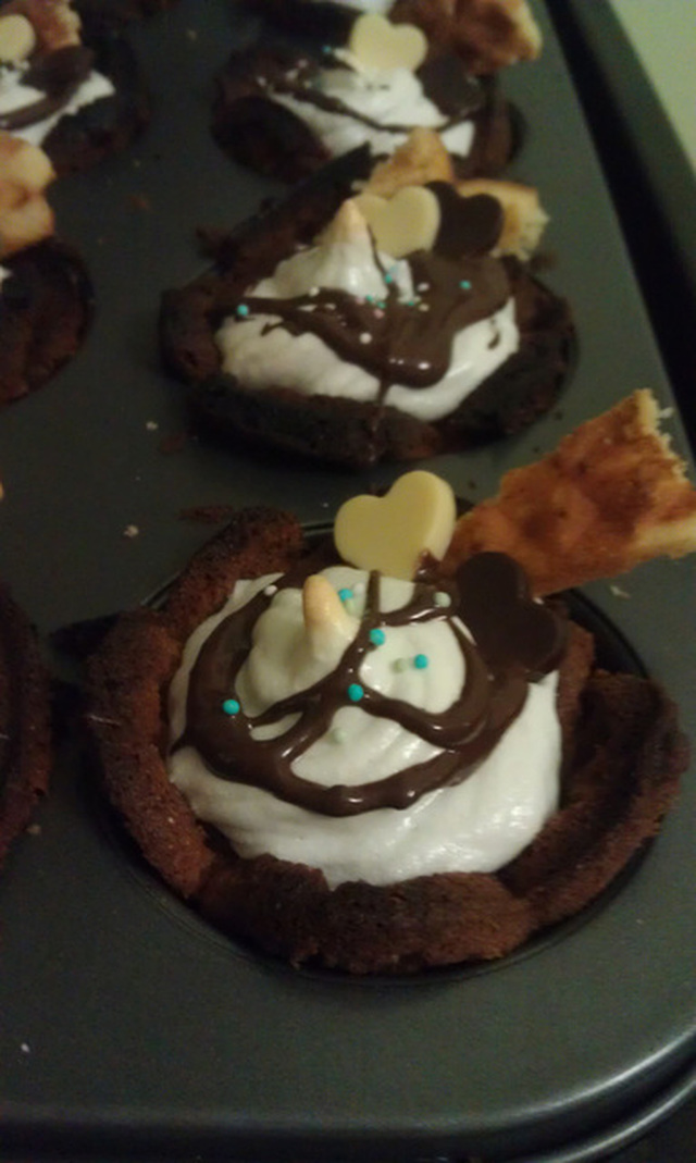 "Jäätelö" Banaani-suklaa muffinit