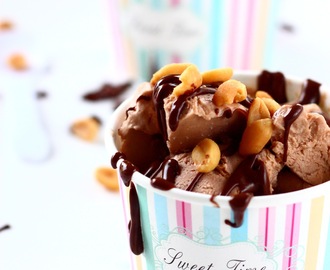 Pähkinä-suklaa-jäätelö ilman jäätelökonetta