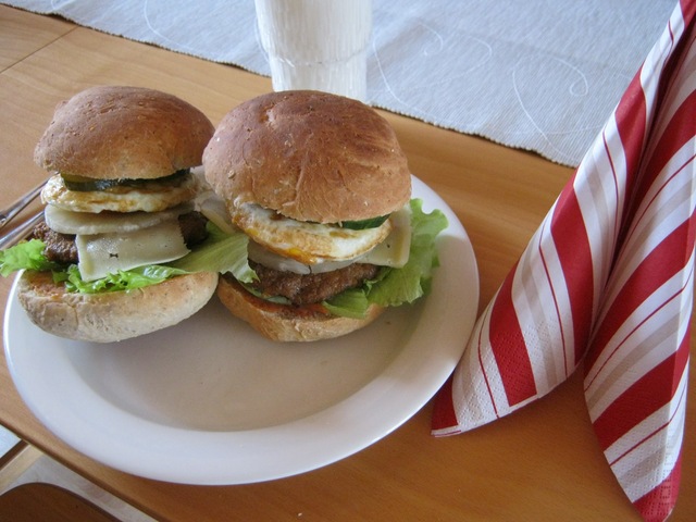 Home-made burgers