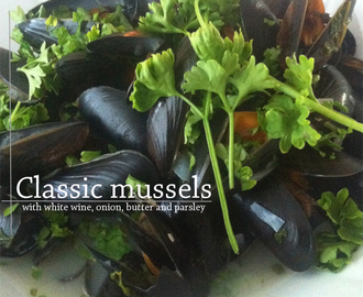 Classic mussels with homemade mayonnaise