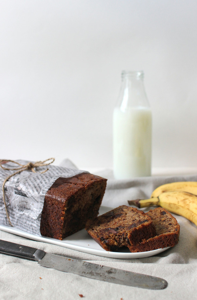 Banana & chocolate bread / Banaani-suklaaleipä
