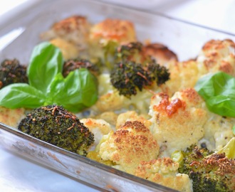 BROCCOLI AND CAULIFLOWER GRATIN