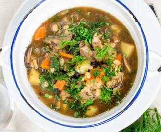 Not Your Grandma’s Mushroom Barley Soup