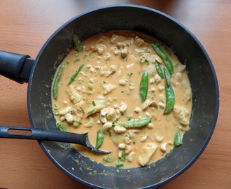 Punainen thaicurry kalasta