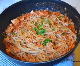 Eräs arjen pelastaja: tonnikalaspagetti
