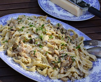 Herkkutattipasta + tuoretagliatelle