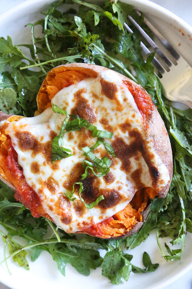 Stuffed Sweet Potatoes Italian Style