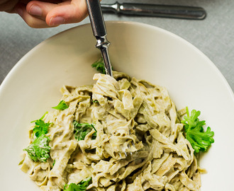 Terveellisempi Fettuccine Alfredo  (V, Gf)