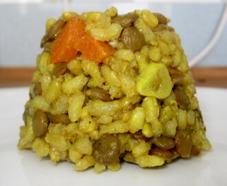 Indian Style Rice with Lentils / Riisi Linsseillä Intialaisittain