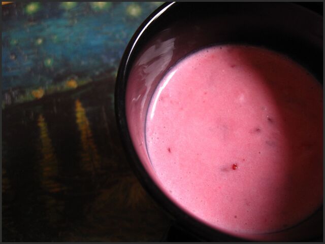 Iltapäivän vitamiiniannos - punaherukka(pellavansiemen)smoothie
