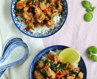 Herkkuruokaa 20 minuutissa: thai basil chicken