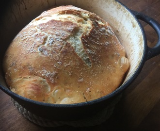 Vaivaamaton siemen pataleipä - No knead bread