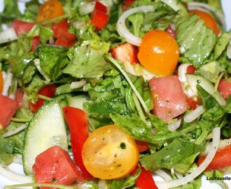 Mehukas salaatti (vege)