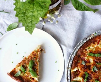 Mehevä feta-pestopiiras / Delicious feta & pesto quiche