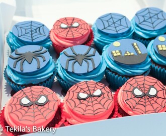 Spiderman muffinsseja synttäreille, muutamat vinkit koristeluun!
