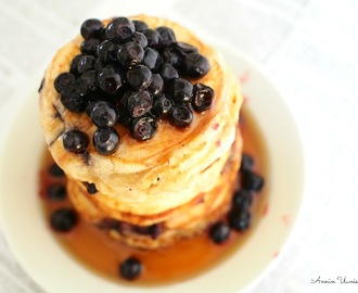 Blueberry Pancakes - Amerikkalaiset mustikkapannukakut