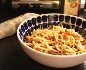 Come dine with me: chili-katkarapupasta.