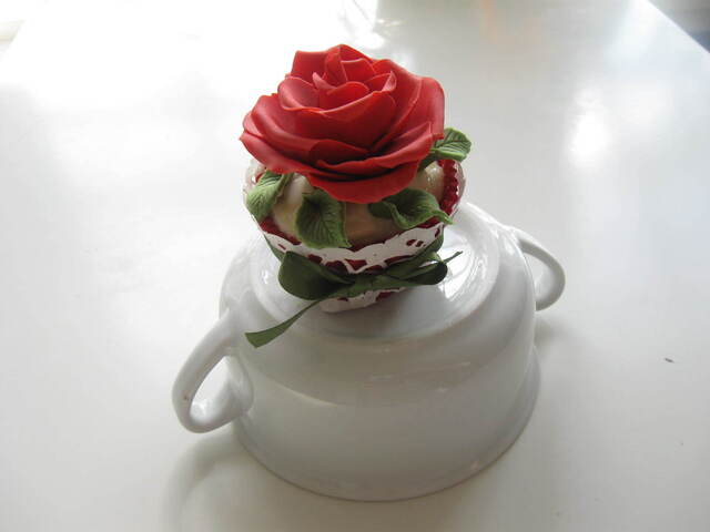ruusu cup cake