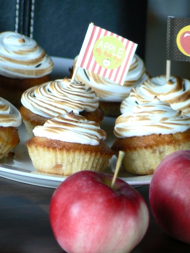 Omena valkosuklaa-cupcakes