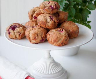 Rhubarb Raspberry Muffins