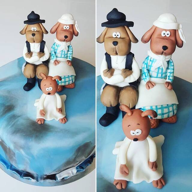Koiramäen Martta ja vanhemmat -kakku & lihavoileipäkakku