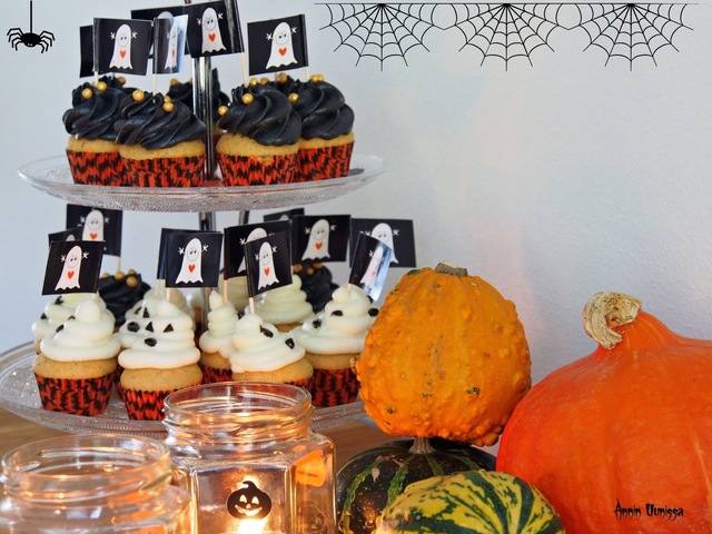 HALLOWEEN Orange Cupcakes -Video Tutorial ja DIY lyhdyt