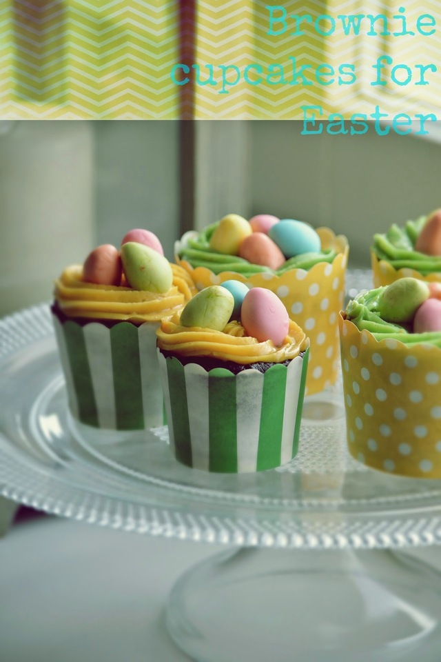 Brownie cupcakes for Easter