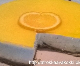 Valkosuklaa-appelsiini-juustokakku
