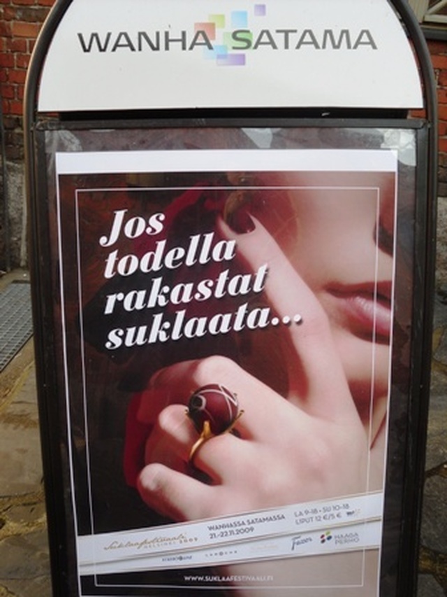 Suklaafestivaali Helsingin Wangassa Satamassa 21.-22.11.2009