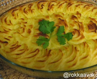 Yksinkertainen Shepherd's pie eli liha-perunasoselaatikko