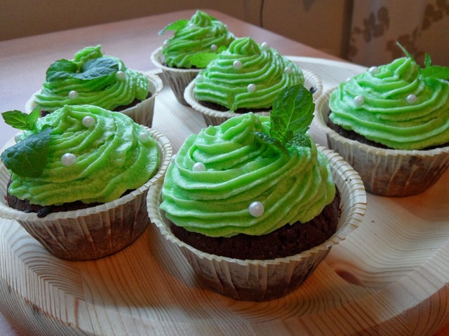 Minttusuklaa cup cakes