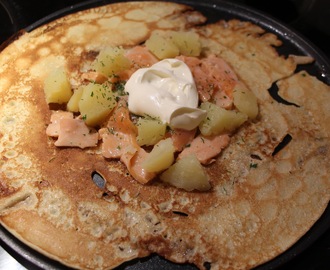 Lohitäytteiset crepit - Crêpes