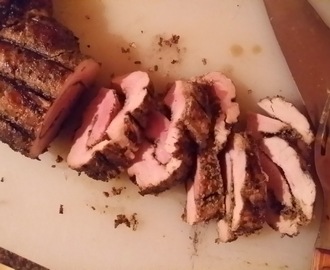 Akvaviitti-maustettu grillattu possun sisäfilee/Grilled Pork tenderloin with Aquavit Seasonings