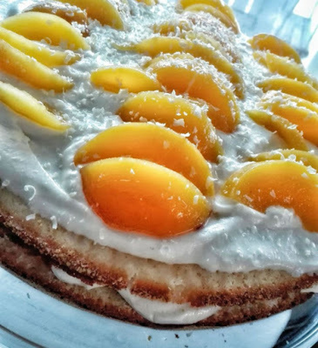 Persikka-valkosuklaarahka kakkua