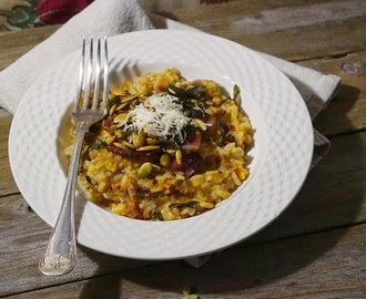 Sesonkiherkku kurpitsarisotto / Pumpkin risotto