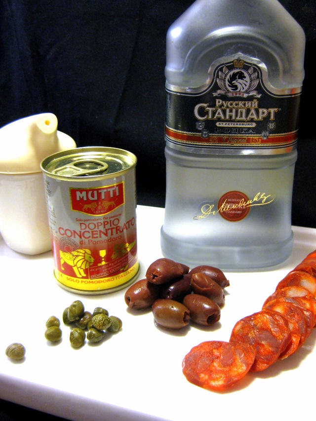 Chorizo-vodkapasta
