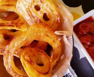 Terveellisemmät onion ringsit! (gluteeniton, vegaani)