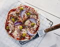 Tortillapizza med pulled pork