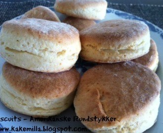 Biscuits - Amerikanske Rundstykker (Eggfri) / Biscuits - American Bread Rolls (Eggless)