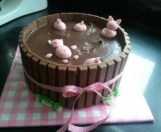 ENDELIG:  Grise-sjokoladekaken!!!!