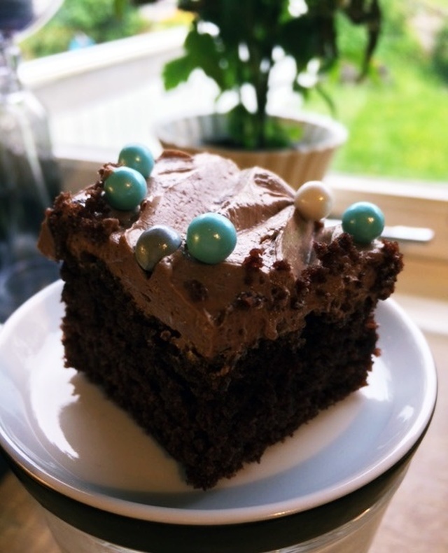 Sjokoladekake i langpanne (lett)
