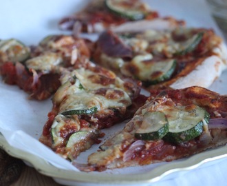 Pizza med squash – vegetar
