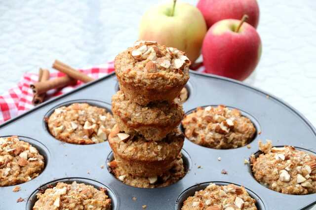 Proteinrike havremuffins med eple og kanel